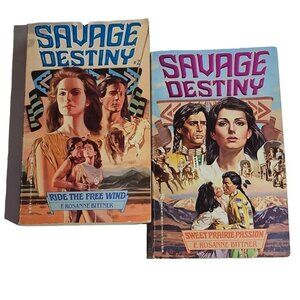 Savage Destiny Saga Paperback Lot 2 Bittner Native American Historical Romance